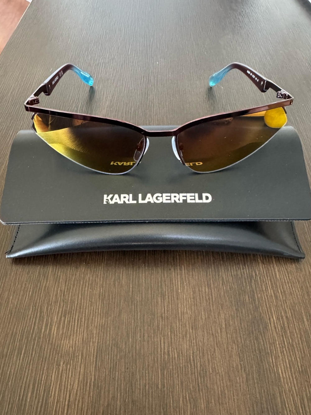 Karl Lagerfeld unisex extreme cat eye Sunglasses with Gradient Lenses
